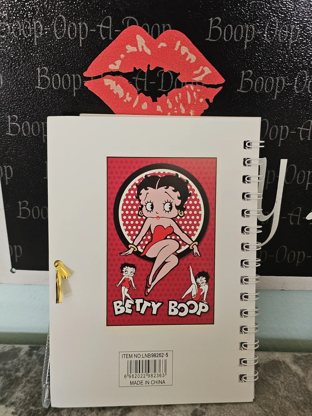 Betty Boop Red Pink Spiral Notebook with Yellow Pen